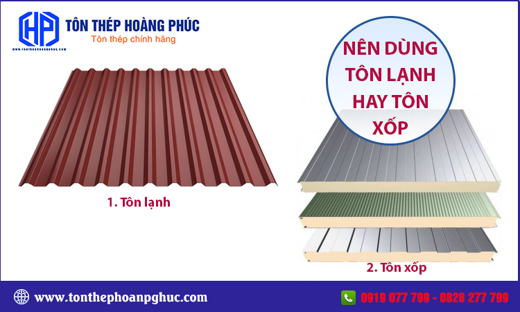 Nên dùng tôn lạnh hay tôn xốp