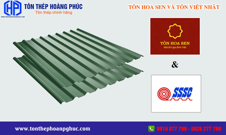 So sánh Tôn Hoa Sen và Tôn Việt Nhật
