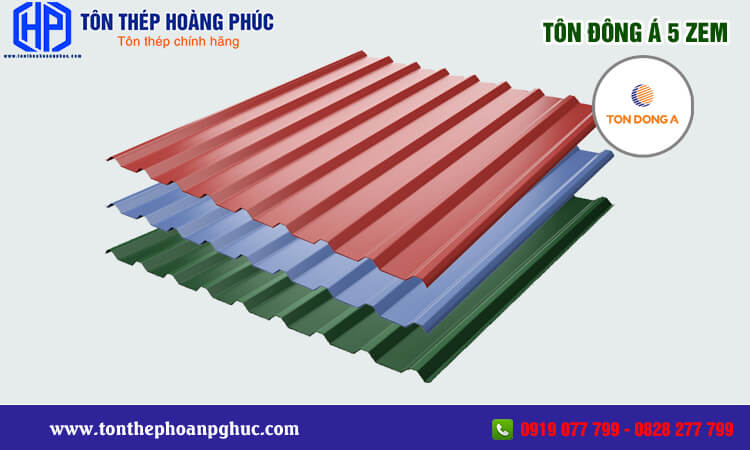 Tôn Đông Á 5 zem bao nhiêu tiền?