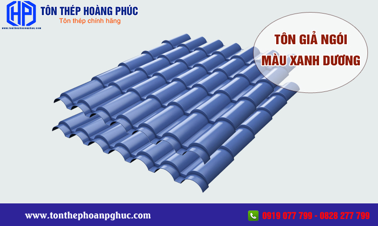 Tôn giả ngói màu xanh dương