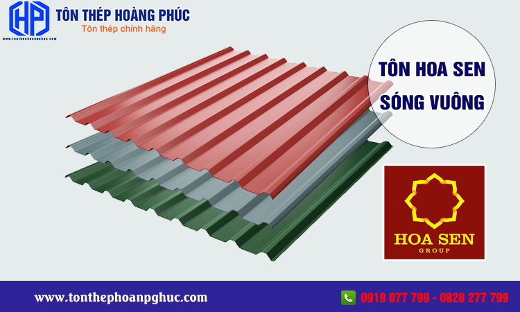 Tôn hoa sen sóng vuông 