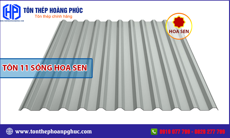 Tôn 11 sóng Hoa Sen