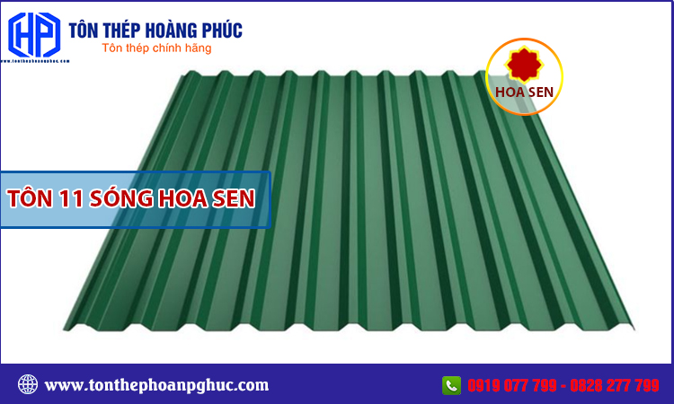 Tôn 11 sóng Hoa Sen