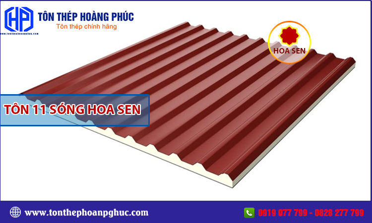Tôn 11 sóng Hoa Sen