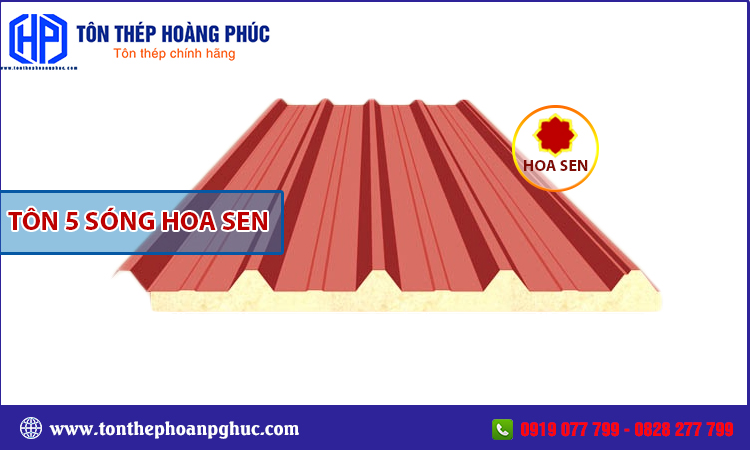 Tôn 5 sóng Hoa Sen
