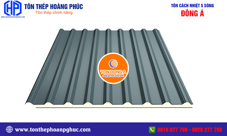 Tôn cách nhiệt Đông Á 5 sóng