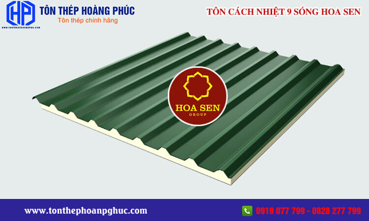 Tôn cách nhiệt 9 sóng Hoa Sen
