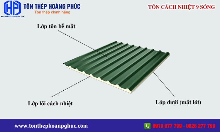 Tôn cách nhiệt 9 sóng