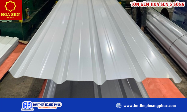 Tôn kẽm hoa sen 5 sóng