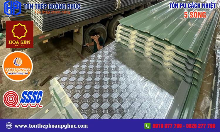 Tôn Pu cách nhiệt 5 sóng