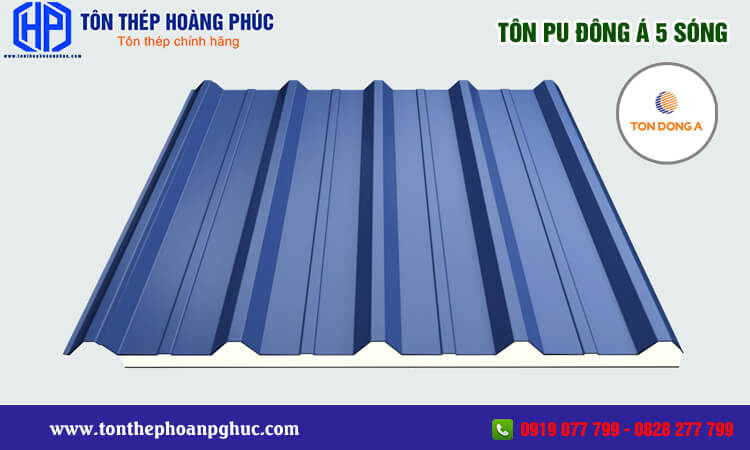 Tôn PU Đông Á 5 sóng 