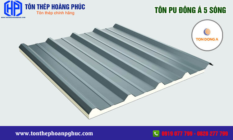 Tôn PU Đông Á 5 sóng 