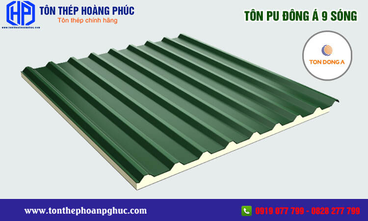Tôn PU Đông Á 9 sóng 