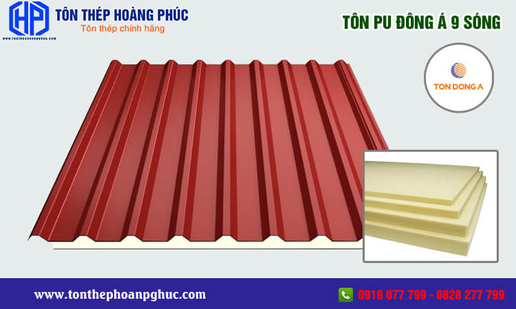 Tôn PU Đông Á 9 sóng 