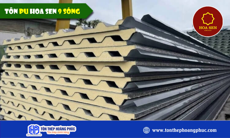 Tôn PU Hoa Sen 9 sóng 