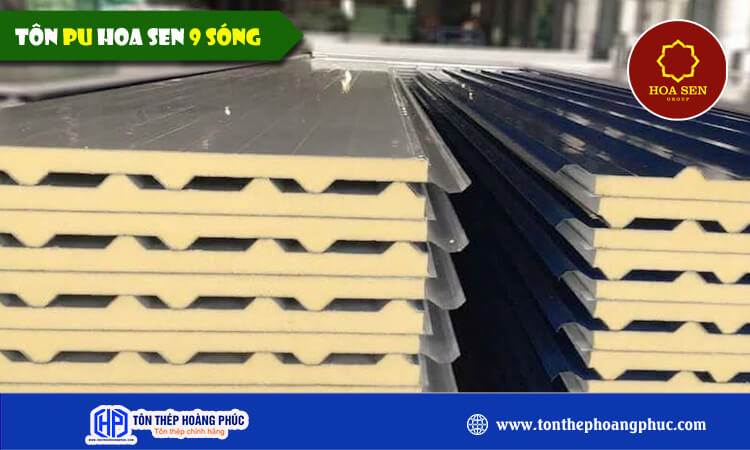 Tôn PU Hoa Sen 9 sóng 