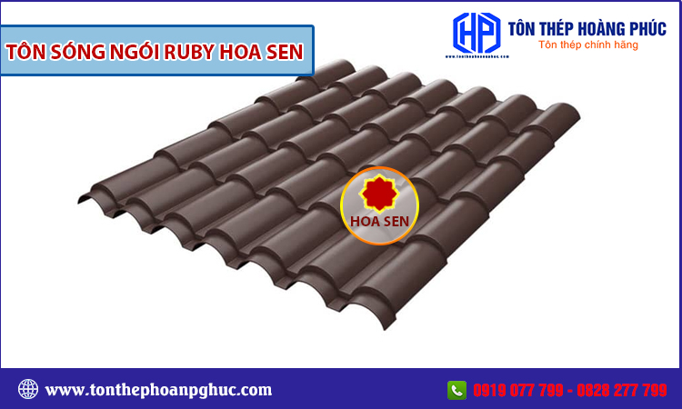 Tôn sóng ngói ruby Hoa Sen