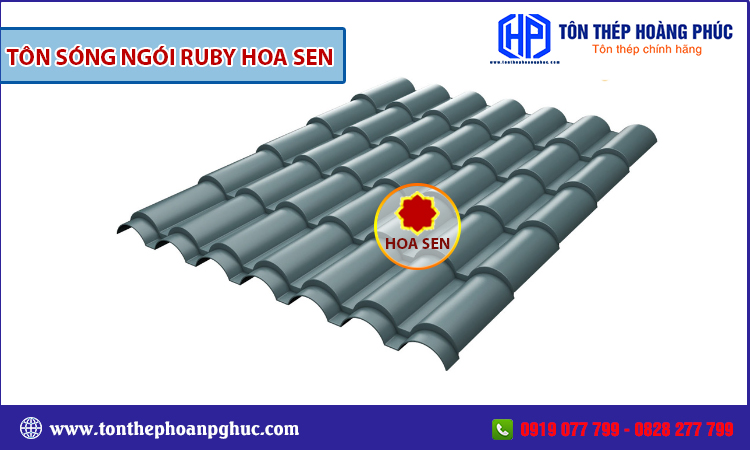 Tôn sóng ngói ruby Hoa Sen