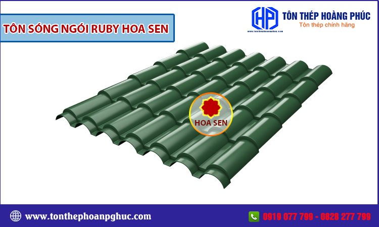 Tôn sóng ngói ruby Hoa Sen