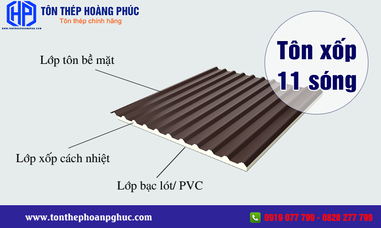 Tôn xốp 11 sóng 